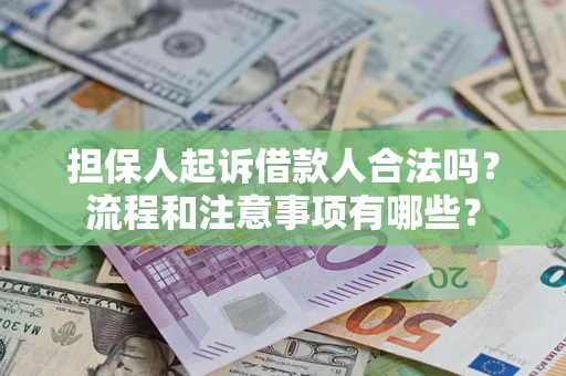 济南担保人起诉借款人合法吗？流程和注意事项有哪些？