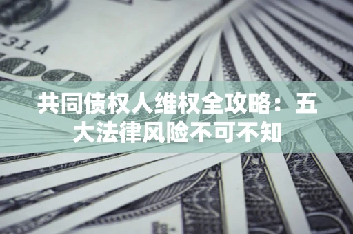 济南共同债权人维权全攻略：五大法律风险不可不知