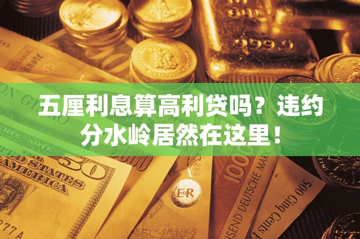济南五厘利息算高利贷吗？违约分水岭居然在这里！