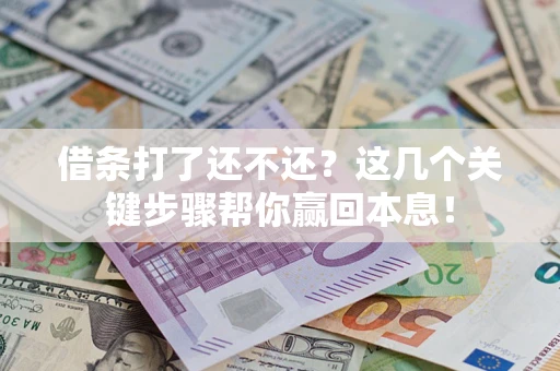 济南借条打了还不还？这几个关键步骤帮你赢回本息！