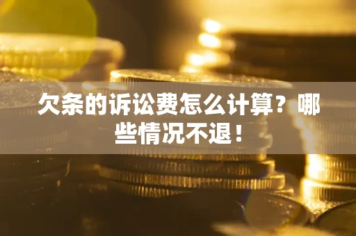 济南欠条的诉讼费怎么计算？哪些情况不退！