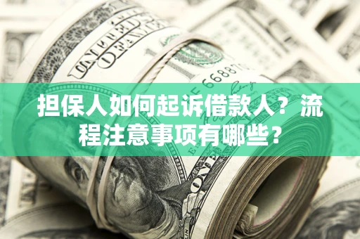 济南担保人如何起诉借款人？流程注意事项有哪些？
